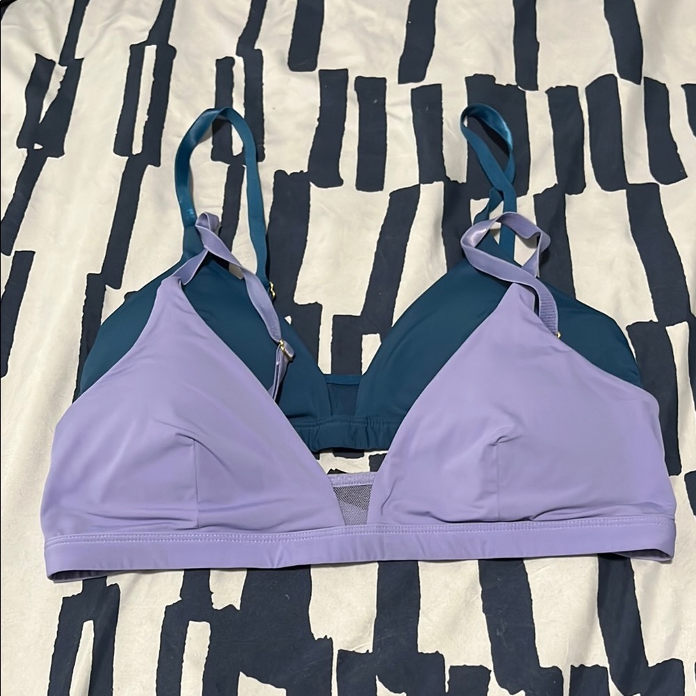 Periwinkle and Teal Set of 2 Bralettes by Pepper